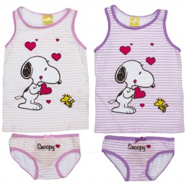 Coordinato completo intimo bambina Snoopy